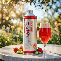 Vente en gros usine – Bière artisanale populaire en bouteille de 1L – Liqueur de fraise Kingstar Redhearted aux herbes – Pour détaillants et distributeurs