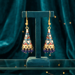 Boucles d'oreilles fantaisie pour femme Chase Value - Bijoux artificiels - Doré et bleu - Product Image 2
