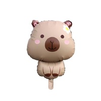 Jumbo Blumen-Capybara-Ballon Matte Aluminiumfolie-Ballon für Kindergeburtstag Babyparty und Kinderzimmer-Dekoration Globos