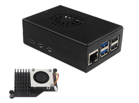 Casing Pendingin Aluminium Raspberry Pi 5 Generasi 5B Grosir untuk Raspberry 5, Kotak Pelindung Kipas