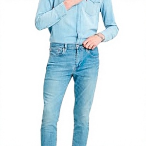 Pantalones de mezclilla deportivos de algodón para hombre, de pierna recta, estilo Y2K Hip Hop, ajustados, casuales, modernos, con diseño único de perlas y bolsillos, para uso diario y urbano, colección 2026 - Product Image 3