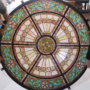 Cúpula de Vidrio Sólido Personalizada, Estilo Tiffany, Estilo Europeo, Vidrio Emplomado de Alta Transmitancia de Luz, Iluminación Decorativa para Techo - Product Image 5