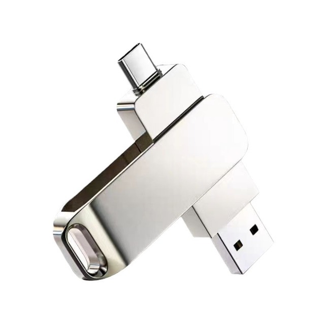 Mobile Phone Computer Dual-Use Memory Expansion Photo Storage 64GB 128GB Metal USB Drive