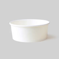 Bols à soupe ronds jetables blancs de 8 oz pour usage en restaurant, en papier, capacité de 500 ml, en paille de blé, à paroi simple, logo personnalisé