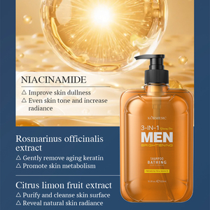 KORMESIC Gel <span class=keywords><strong>Doccia</strong></span> Idratante e Schiarente 520ml per Uomo, 3-<span class=keywords><strong>in</strong></span>-1 Illuminante e Anti-Acne - Product Image 5