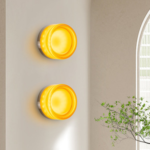 Design minimalista corridoio sfondo LED applique acrilico lampade da parete rotonde cerchio <span class=keywords><strong>per</strong></span> camera da letto al coperto - Product Image 3