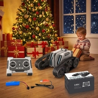 HOSHI 1613 Véhicule tout-terrain double face télécommandé, char RC 3.7V 500mAh, jouet voiture télécommandée avec retournement à 360 degrés, cadeaux de Noël