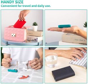 Cartera Organizadora de Pastillas, Estuche de Viaje de Cuero y Pastillero Portátil - Product Image 3