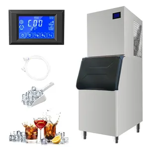 150kg-300kg/24h Commercial Automatic Clean Cube Ice Block Maker Making Machine Price with Ice Bin