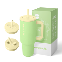 Gobelet isotherme personnalisé de haute qualité de 40 oz avec poignée, tasses en acier inoxydable à double paroi pour sublimation de bière avec couvercle verrouillable anti-fuite