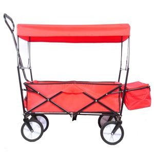 Carrito de Compras Db Garden de 200 kg, Carretilla Plegable de Cuatro Ruedas Roja para Uso en Exteriores con Plataforma de Malla - Product Image 2