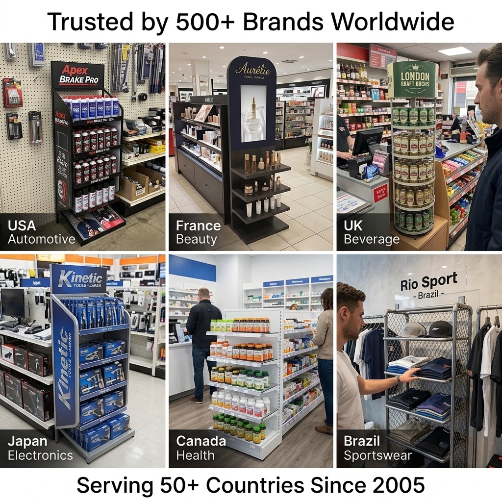 Custom Metal Floor Display Stand for Cleaner Display Racks Retail Display for Bottle for Supermarket & Bottle Products Retail — view 6