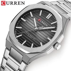 CURREN Montres pour hommes Montre-bracelet en acier inoxydable pour hommes Montre de sport décontractée de luxe étanche pour hommes Quartz 8456Relogio Masculino - Product Image 6