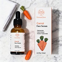 Sérum Visage Éclaircissant, Hydratant, Antioxydant et Lissant à l'Extrait de Carotte Fermentée, Niacinamide et Hyaluronate de Sodium pour une Peau Rayonnante