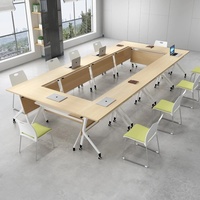 Bureau mobile moderne Table de formation pliante multifonctionnelle avec fonction extensible Table de conférence pliante à épissage