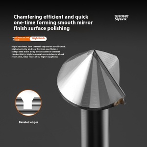 Dao cắt vát cạnh kim cương Nhôm không có gờ Sợi carbon Graphite Độ bóng cao 90 °   60 °   Dao phay vát cạnh <span class=keywords><strong>PCD</strong></span> với hỗ trợ OEM - Product Image 4