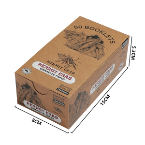 HermitCrab <b>Smoking</b> Rolling Paper Regular 78x44mm Natural Slow Combustion Custom Brown Rolling Paper - Product Image 3
