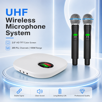 Penerima Mikrofon Nirkabel UHF Komersial Kontrol Level Otomatis Audio Companding Kit Mikrofon Tanpa Kabel untuk Pertunjukan Langsung