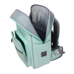 Popular diseño moda gran oferta bolsa conjuntos impermeable brillo tela mochila Linda mochila escolar para niñas mochila conjunto verde - Product Image 6