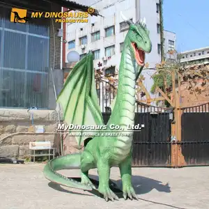 My Dino Halloween Props Green Animatronic Dragon for Sale