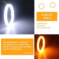 Anillos de Halo de Algodón de 60-120 mm, Luces de Circulación Diurna LED de Doble Color, 12 V, 11 W, Sin Errores, para Modelos E39, E46, E90