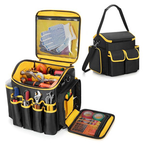 Wholesale Oxford <b>Tool</b> <b>Tote</b> <b>Bag</b>, Multi-Pocket Heavy-Duty <b>Tool</b> Handbag with Removable Dividers - Product Image 1