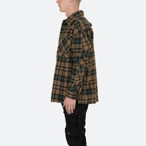 Chemise en flanelle à carreaux pour hommes, 100% coton, manches longues, sur mesure, vente en gros, fabriquée en usine - Product Image 3