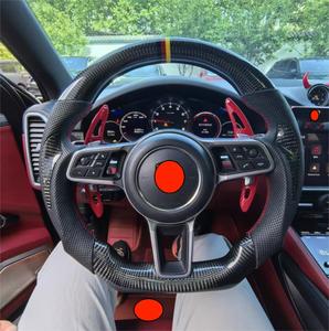Volante de fibra de carbono mejorado para Porsche Panamera Cayenne 957 <span class=keywords><strong>Macan</strong></span> <span class=keywords><strong>2019</strong></span> 996 997 Cayman 987,1 997,2 991 991,1 - Product Image 1
