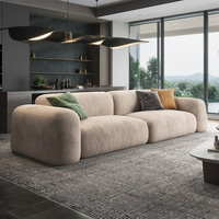 Ensemble de canapés modulaires en tissu de style italien moderne, canapé en forme de L pour salon de villa, meubles haut de gamme pour la maison