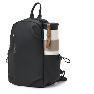 Bolso de Pecho Casual Urbano para Hombre, Bolso Cruzado de Cuero Estilo Hong Kong, Bolso de Viaje Moderno Negro - Product Image 4