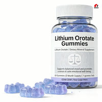Bonbons gélifiés personnalisés à l'orotate de lithium 5mg, base de pectine, suppléments nutritionnels à croquer pour adultes, OEM, marque privée, GMP, Halal, Casher