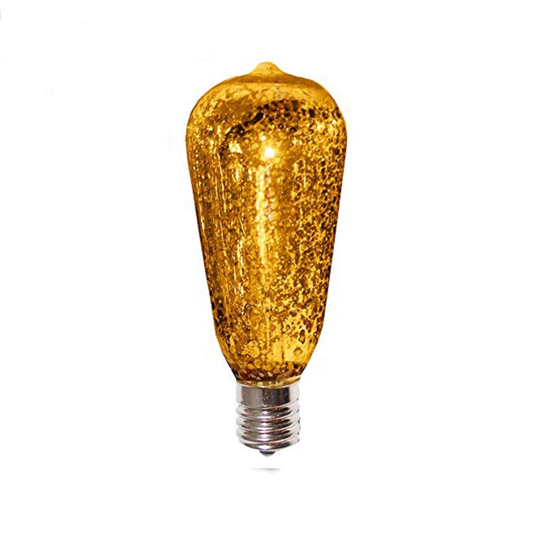 Vervanging gloeilamp ST40 kwik gouden tint edison gloeilamp 7w E17 voor terras lichtslingers