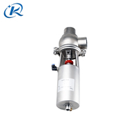 Vanne de déviation hygiénique en acier inoxydable à 2 voies, vanne de contrôle de débit soudée, vanne de réversal pneumatique