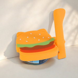Ouvre-boîte en silicone pour nourriture pour chat, avec couvercle et cuillère, ouvre-boîtes manuels multifonctions en forme d'animal pour aliments en conserve pour animaux de compagnie - Product Image 1