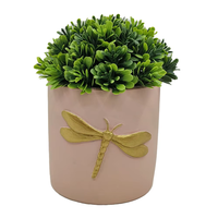 Pot de plantes artificielles de bureau pour la décoration du jardin, petit pot de jardinière succulente en ciment