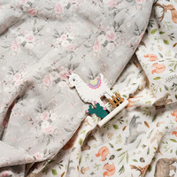 Conception personnalisée OEM ODM couvertures d'emmaillotage en mousseline douce de luxe en coton et bambou biologique couvertures de réception pour nouveau-né cadeau