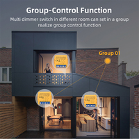 Module d'interrupteur variateur WiFi AVATTO DMS16, gradation progressive 0-100%, application TUYA, 2 voies, compatible avec 98% des boîtiers d'installation
