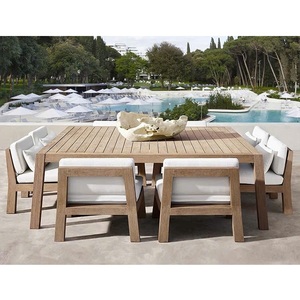 ชุดรับประทานอาหารไม้เนื้อแข็ง3ปีชุดรับประทานอาหารกลางแจ้งกรอบอลูมิเนียมเฟอร์นิเจอร์สวนกลางแจ้งทนรังสียูวี - Product Image 4