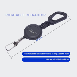 Joran Pancing Teleskopik Logam Anti Maling Kawat Carabiner Retractor Putar - Product Image 2