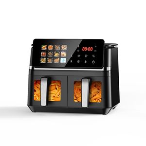 Friteuse à air intelligente à double compartiment 6L avec revêtement céramique, appareil de cuisine électrique domestique avec écran tactile - Product Image 5