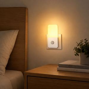 LED Motion <b>Sensor</b> Night <b>Light</b> 2700K Warm <b>Light</b> Minimalist Square Design Low Energy <b>Plug</b> <b>In</b> Lamp for Indoor Lighting - Product Image 6