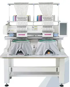 RONMACK RM-2100HC-F 400*500mm 2Head PLC Flat Embroidery Machine Computerized Double Head Embroidery Machine