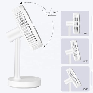 ODM OEM <span class=keywords><strong>USB</strong></span> Mini Bàn <span class=keywords><strong>Fan</strong></span> Với <span class=keywords><strong>LED</strong></span> Ánh Sáng Có Thể Sạc Lại Bàn Người Hâm Mộ 4000MAh Dung Lượng Pin Ba Tốc Độ Gió Tùy Chọn - Product Image 2