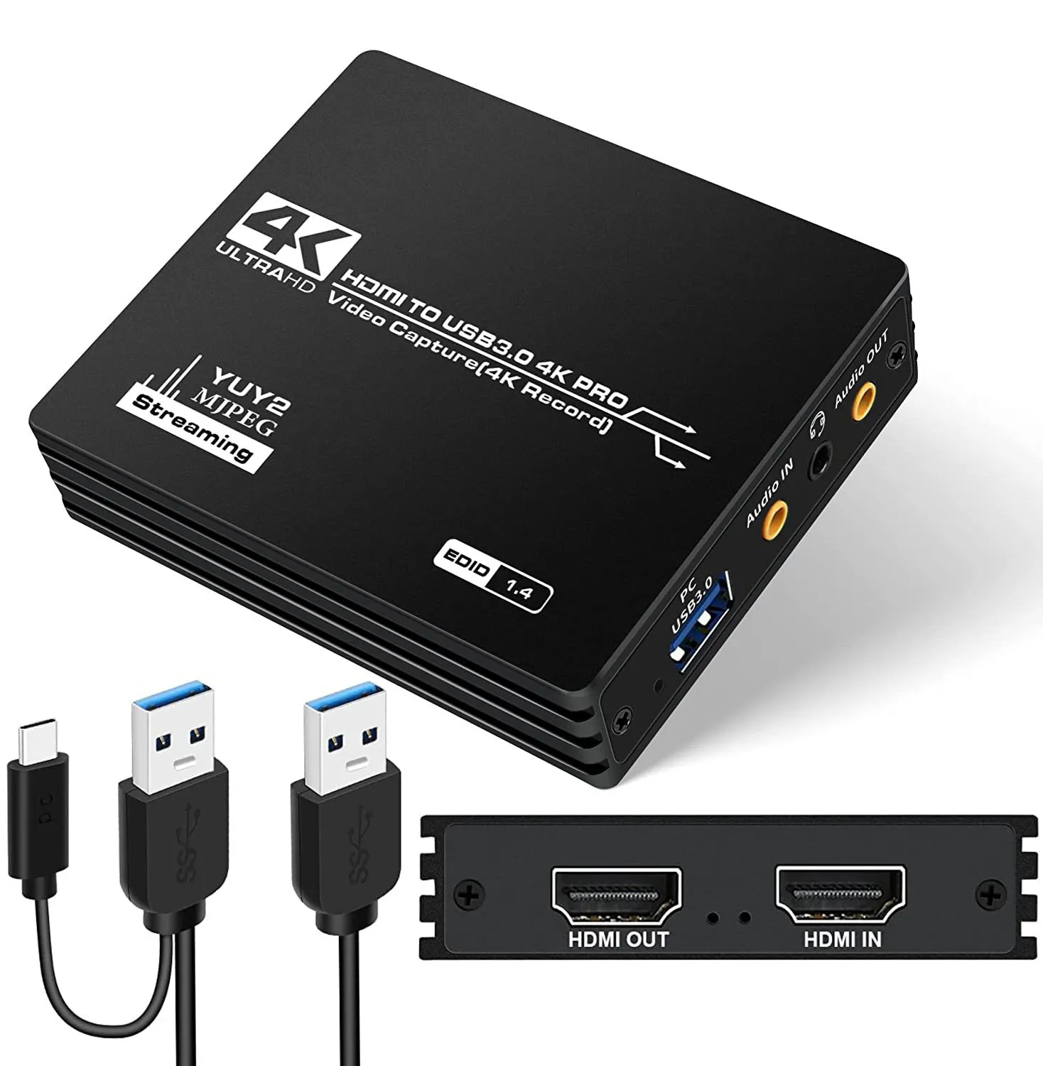YUY2 4K 30 Гц запись захвата USB3.0 карта захвата 60fps 4k HDMI Петля из двух 3,5 мм микрофон HDMI на USB3.0 карта захвата pro