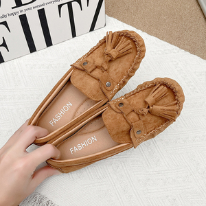 Mocasines de Ante para Mujer - Zapatos Planos con Flecos y Borlas, <span class=keywords><strong>Calzado</strong></span> Casual Cómodo para Conducir y Uso Diario - Product Image 5