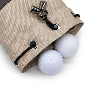 Bolsa de Lona Personalizada al por Mayor con Logotipo para Accesorios de Golf, Bolsa Portátil para Objetos de Valor de Golf, Bolsa Promocional con Cordón para Pelotas de Golf - Product Image 4