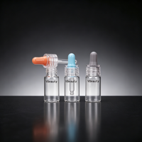 Flacon compte-gouttes en verre transparent vide de 10 ml pour huiles essentielles, idéal pour les sérums de soin de la peau