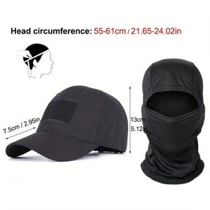 Balaclava tactique, masque intégral + casquette pour la randonnée, le cyclisme, le camping, la chasse, couvre-tête de vélo, été, hommes, femmes, entraînement de combat - Product Image 3