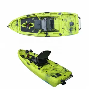 Vicking 2.5m Rotomoldado Sit-on-top Barco de pesca casco Material único Pedal Sistema de Leme de Caiaque Atacado Plástico LLDPE CE 3 peças