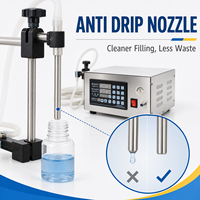 Petite machine de remplissage de liquides numérique avec corps en acier inoxydable pour le conditionnement de boissons, de parfums, de lait et de liquides cosmétiques